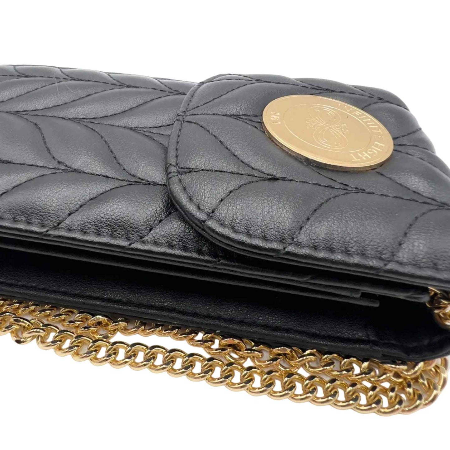 L'Écrin Smartphone – Cuir Matelassé & Chaîne Or