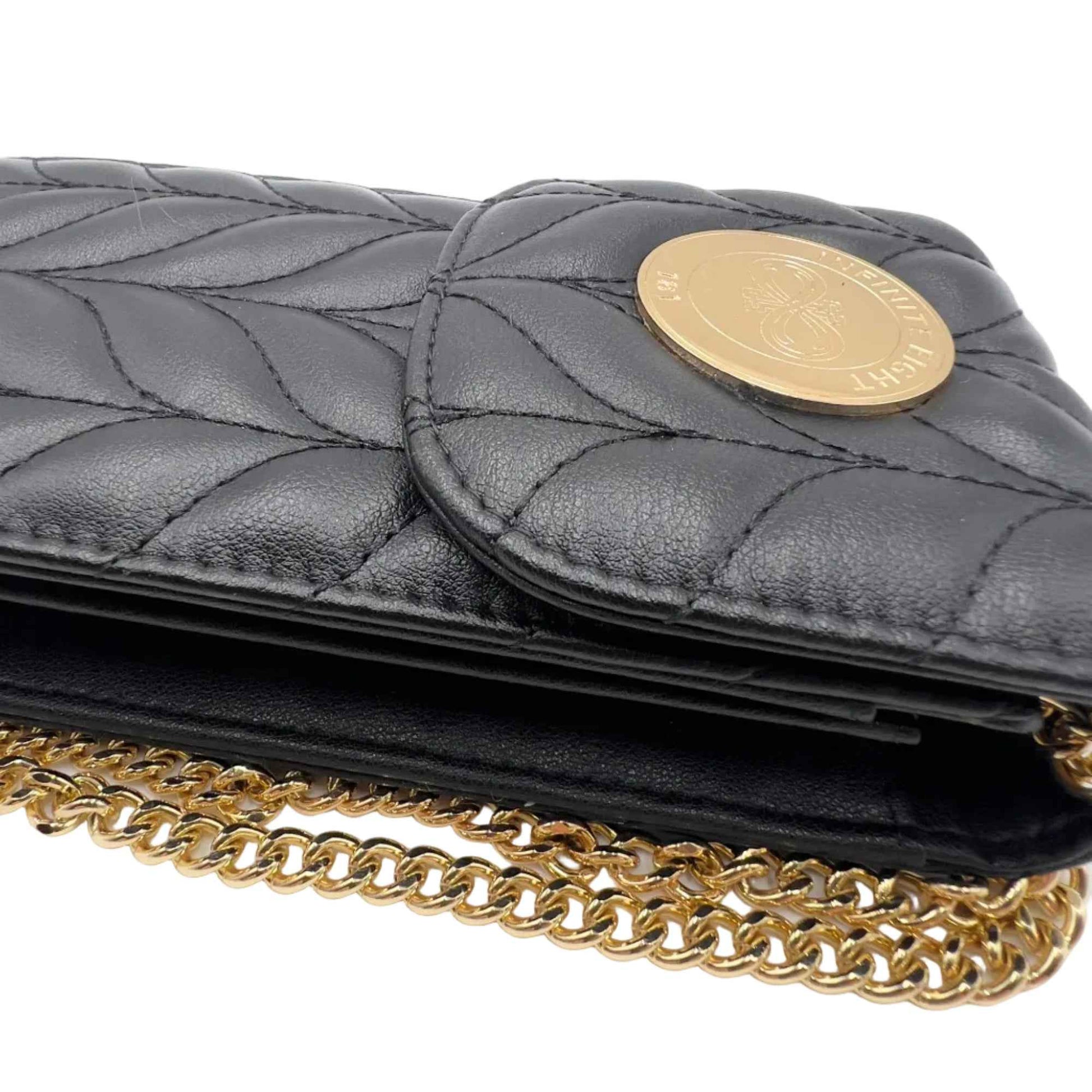 L'Écrin Smartphone – Cuir Matelassé & Chaîne Or